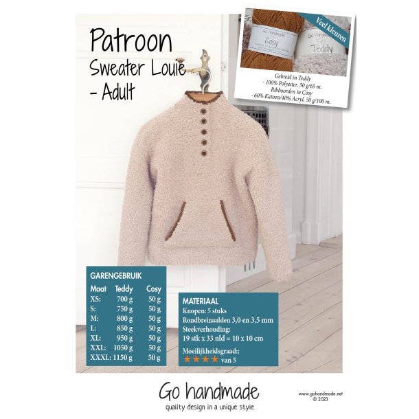 Sweater Louie - Adult (XS - XXXL) - NL