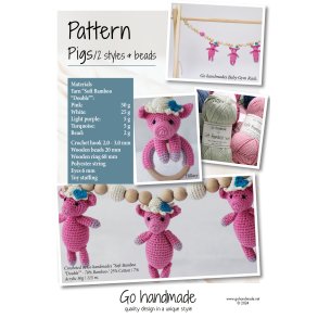 Pigs/ 2 styles & beads - UK