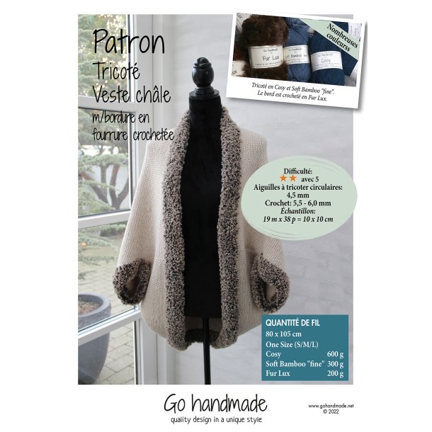 Knitted Shawl jacket - One Size (S/M/L) - FR