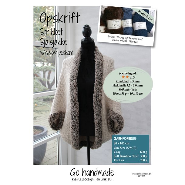Knitted Shawl jacket - One Size (S/M/L) - DK