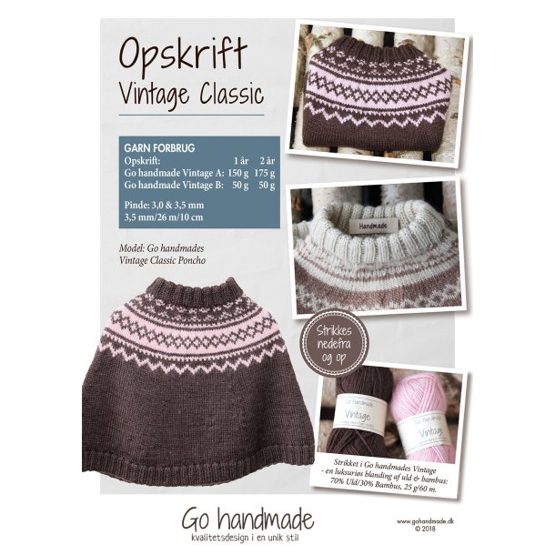 Vintage Classic Poncho - DK